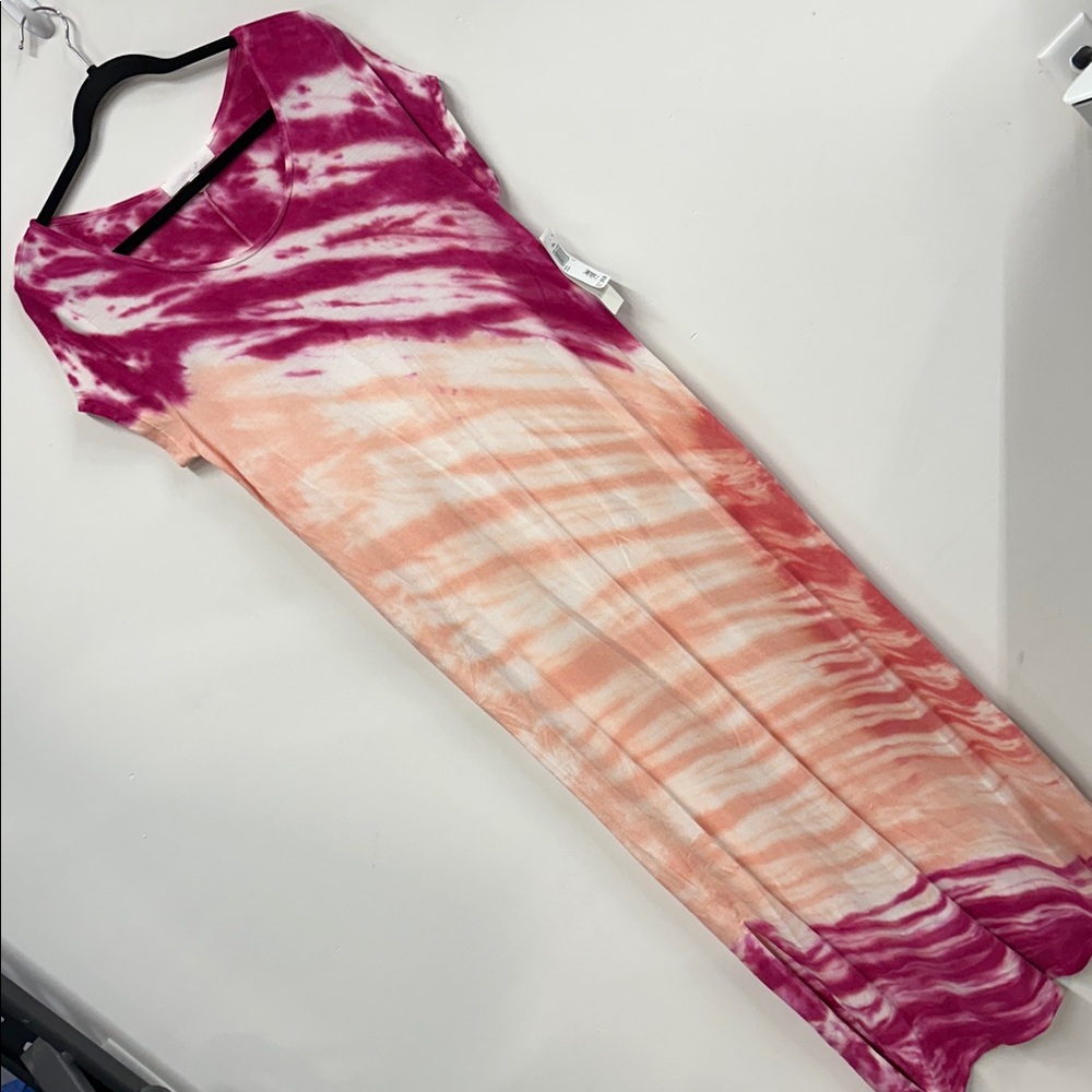 NWT ADYSON PARKER TIE DYE SUPER SOFT MAXI DRESS IN DUBARRY COMBO L - Picture 2 of 6